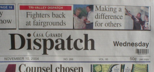 Casa Grande Dispatch article about [Make a Difference Day]