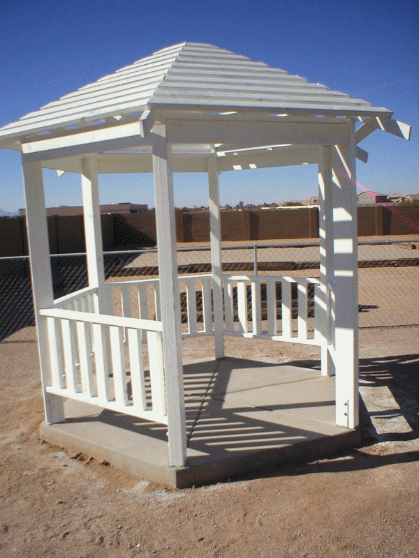 WEST GAZEBO - 30 November 2004 - The Gazebos are DONE - Make a Difference Day/Month is over