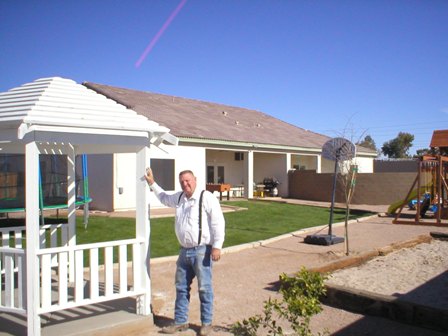 30 November 2004 - Wendell is happy that the West Gazebo has been painted