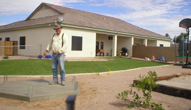 Wendell is standing on the West Gazebo Slab