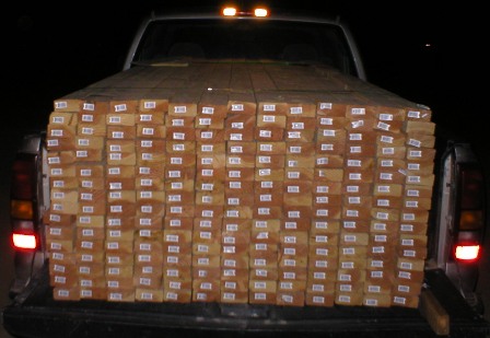 Lumber loaded into Wendell's Silverado