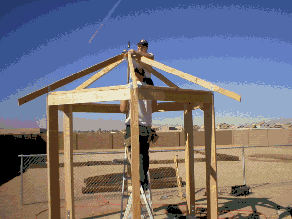 West Gazebo - The Peak is going up!