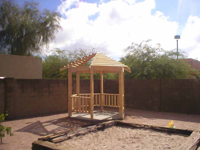 East Gazebo with all of the Handrail