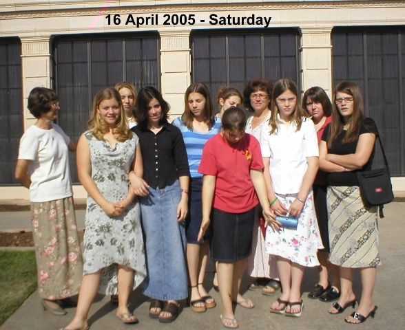 16 April 2005 - Angela with the Young Women at Mattas