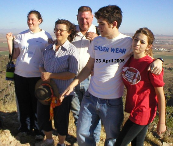 23 April 2005 - Saturday - Eyring Family on top of Casa Grande Mountain