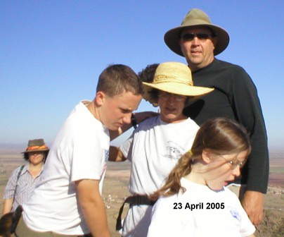 23 April 2005 - Saturday - Grover Family on top of Casa Grande Mountain