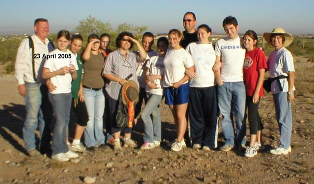 23 April 2005 - Saturday - Young Women in Parking lot of Casa Grande Mountain