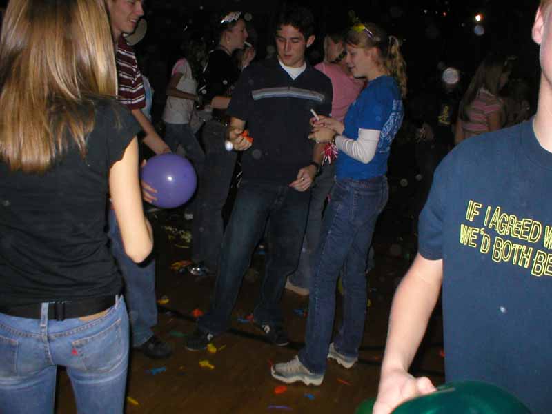 01 January 2005 - David and Rachel popping Balloons
