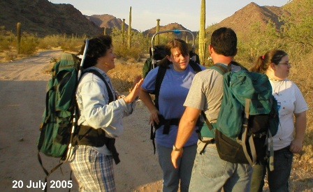 20 July 2005 - Marilee and Amanda - YW/YM on the Mormon Battalion Trail