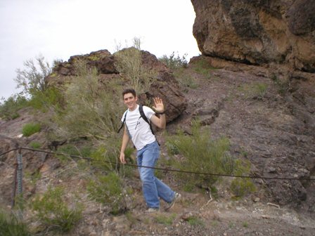 18 March 2005 - David Gunderson in  the Saddle of Picacho Peak