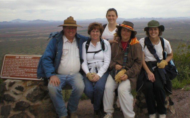 18 March 2005 - Picacho Peak - Eyring Family in Saddle