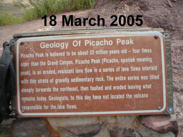 18 March 2005 - Picacho Peak Saddle Sign