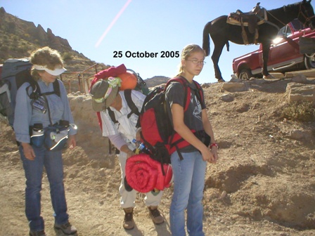 25 October 2005 - Young Women into Grand Canyon