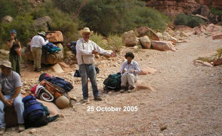 25 October 2005 - Marilee fixes Lunch - in the Grand Canyon