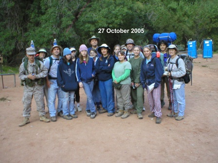 27 October 2005 - Leaving Havasu Falls Campground - in the Grand Canyon