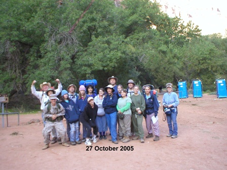 27 October 2005 - Young Women getting assembled to leave Havasupai - in the Grand Canyon