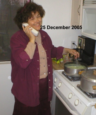 25 December 2005 - Marilee making Soup in Sierra Vista