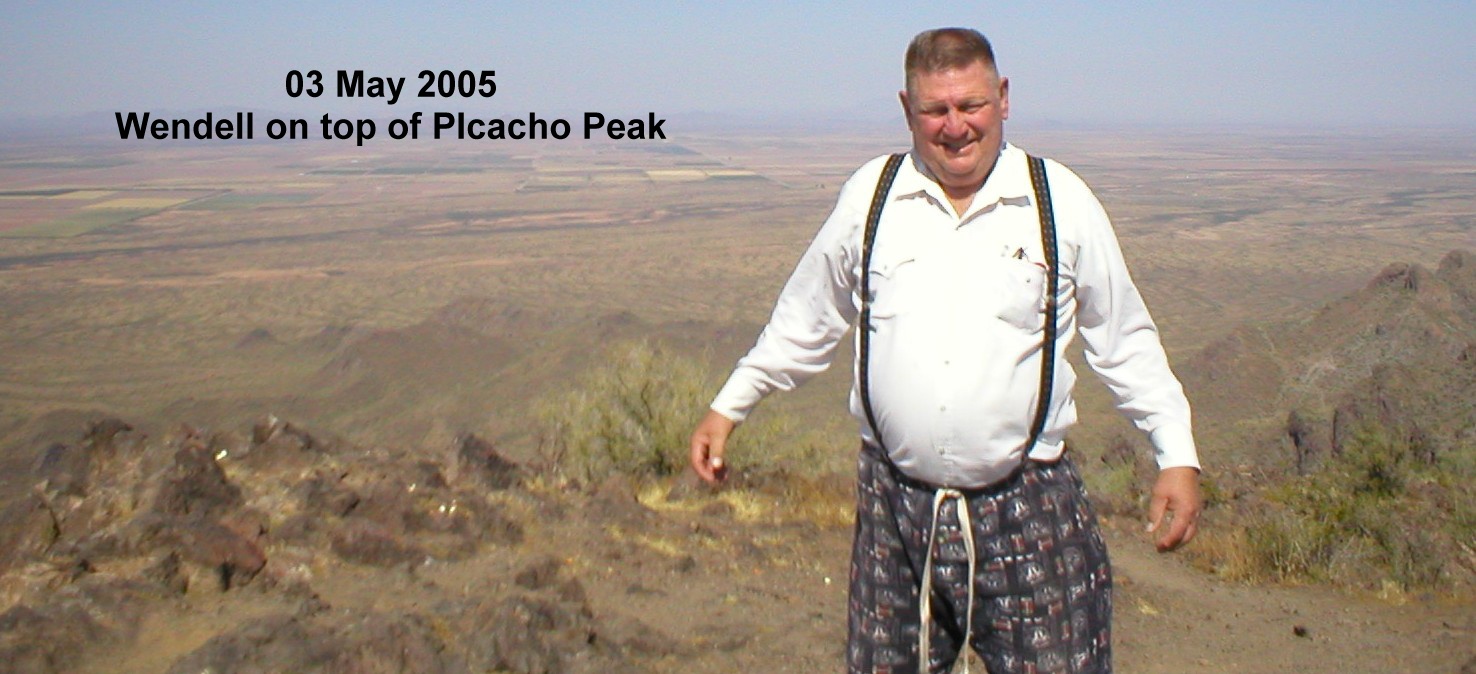 03 May 2005 - Wendell just climbed Picacho Peak
