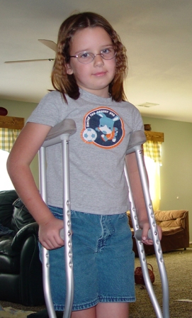 Year 2002 - Courtney on Crutches
