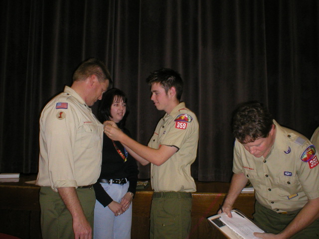 14 January 2005 - Darren get an Eagle Pin @ Jared's EAGLE Court of Honor