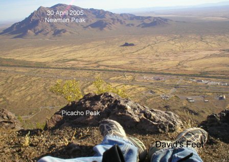 30 April 2005 - Newman Peak from the top of Picacho Peak
