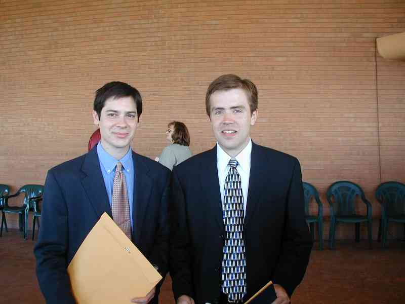 24 October 2003 - Levi, and his friend, were just issued their Lawyer's License, at Arizona State University by the Arizona Supreme Court