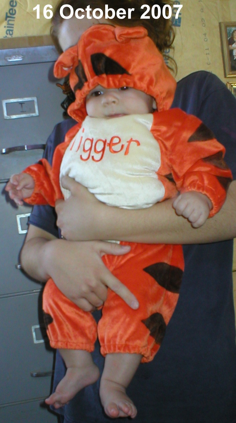 Jack in his First Holloween Costume  --  16 October 2007
