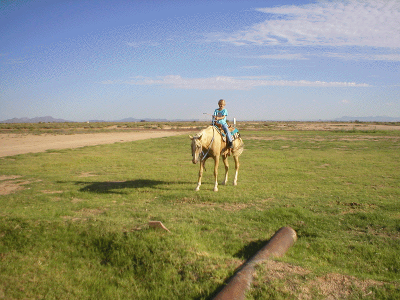 10 August 2004 - Angie riding Blase - in Paradise