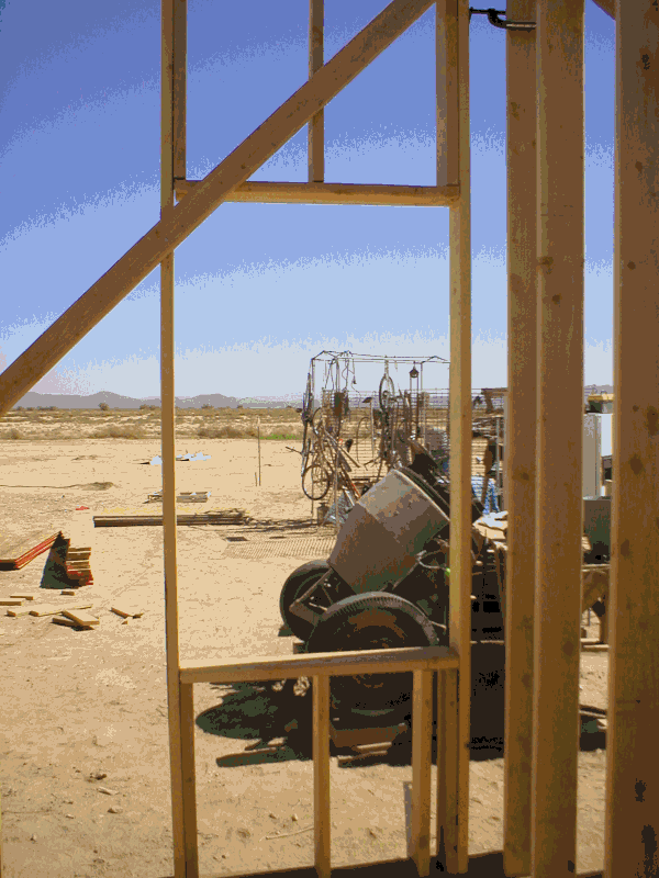 04 October 2004 - Looking to the East from inside the newly erected Center Cuber