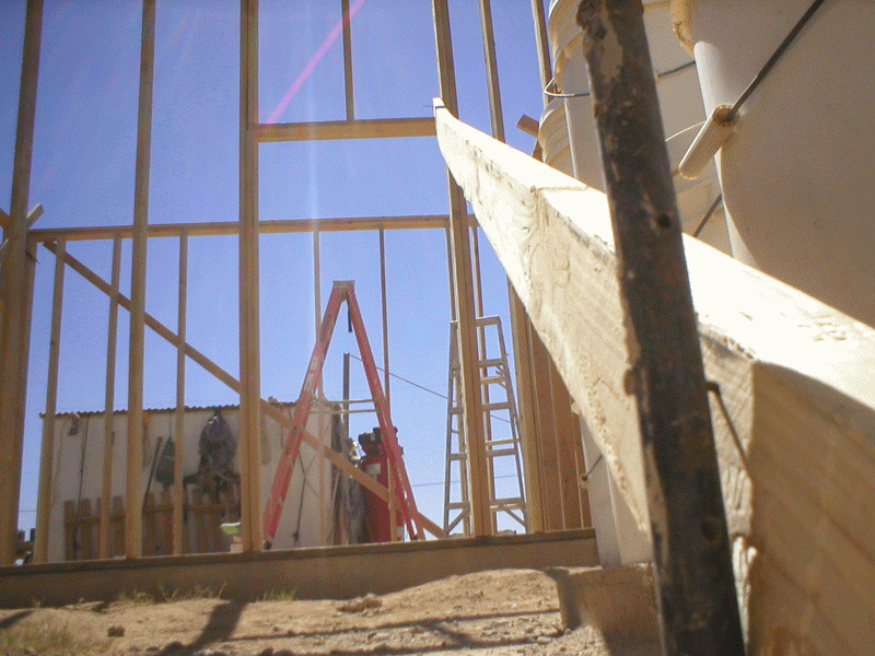04 October 2004 - Inside of the newly erected Center Cube looking North