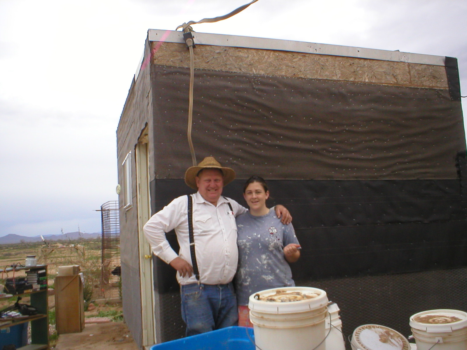 17 February 2005 - Thursday - Bridgette and Wendell working on the East Cube