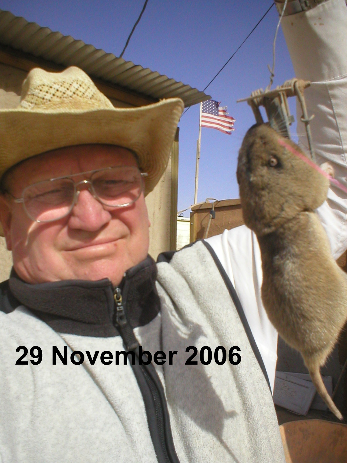 29 November 2006 - One more Gopher that will not destroy my ditch bank!!